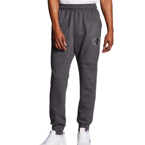 Like New Champion Men's Powerblend Applique Joggers, Small. Dk Gray - Picture 1 of 8